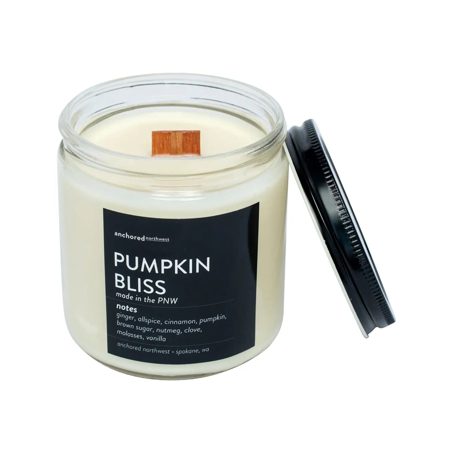 Pumpkin Bliss Large Wood Wick Soy Candle