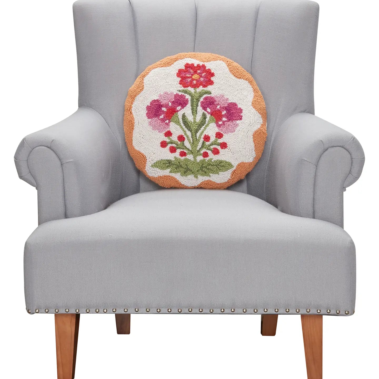 Shaped Mughal Flower Hook Pillow