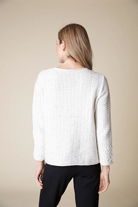 Habitat Ladder Stitch Rag-Yarn Sweater