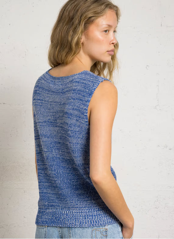 The Korner V-Neck Sleeveless Cotton Cardigan