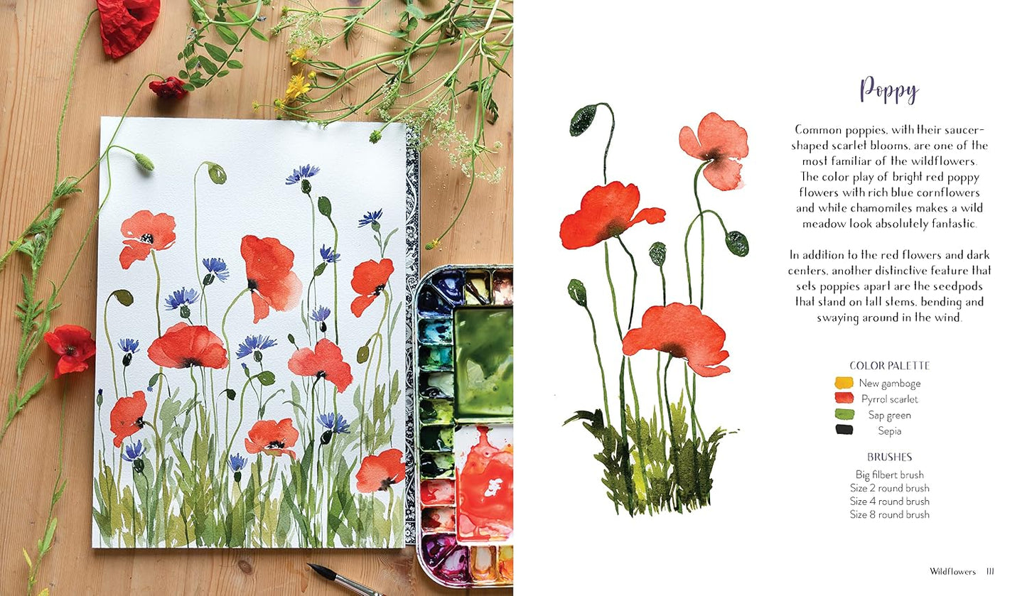Wildflower Watercolor: The Beginner’s Guide to Painting Beautiful Florals