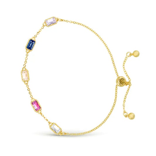 Dazzling Cz Station Bracelet