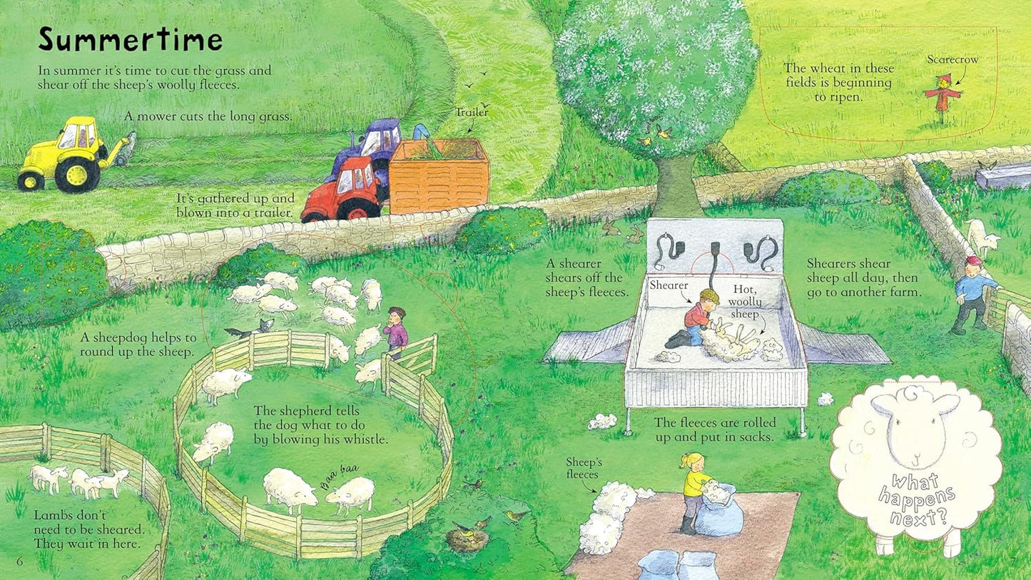 Look Inside a Farm: A Wonderful Lift-the-Flap Book About Animals and Seasonal Life for Kids