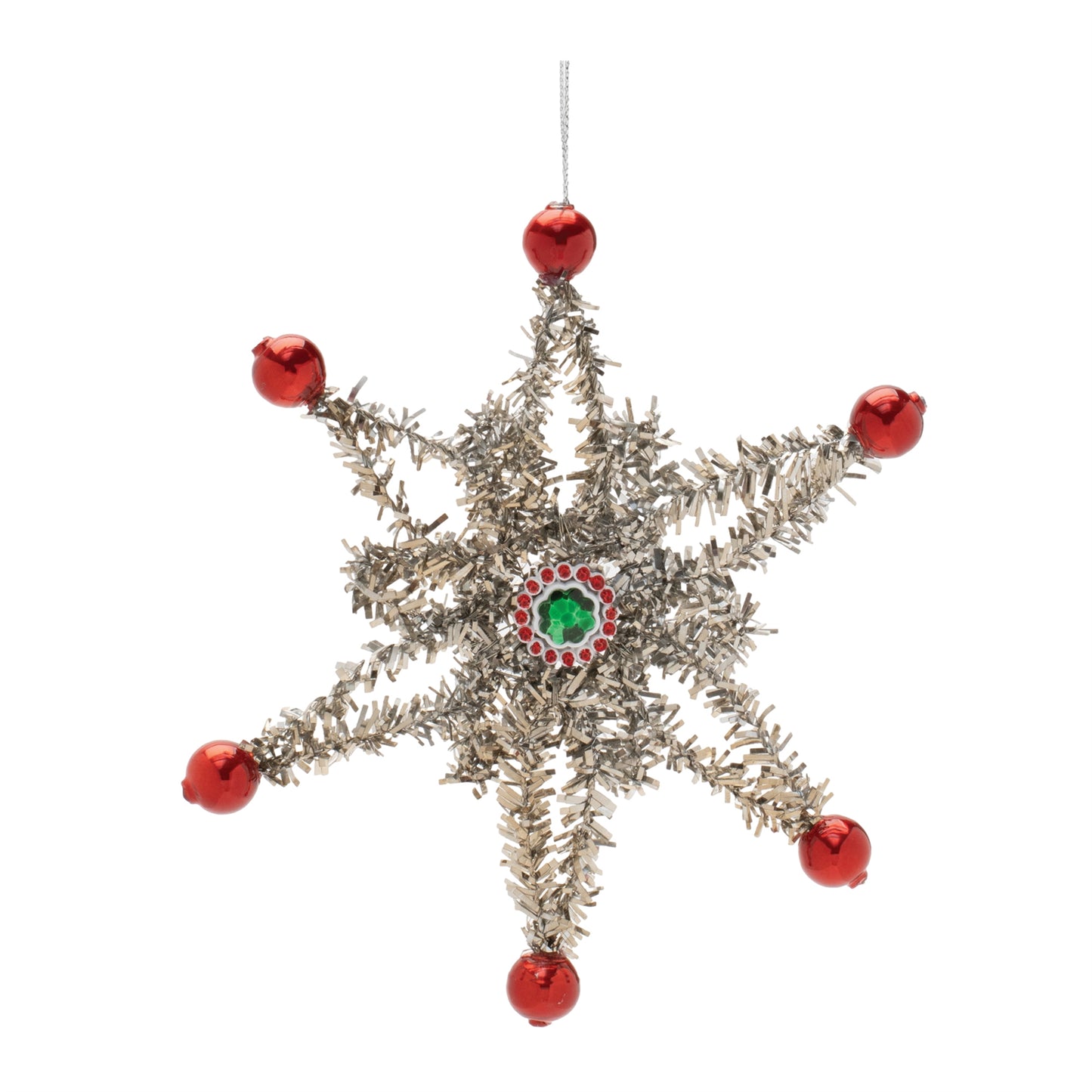 Tinsel Snowflake Ornaments