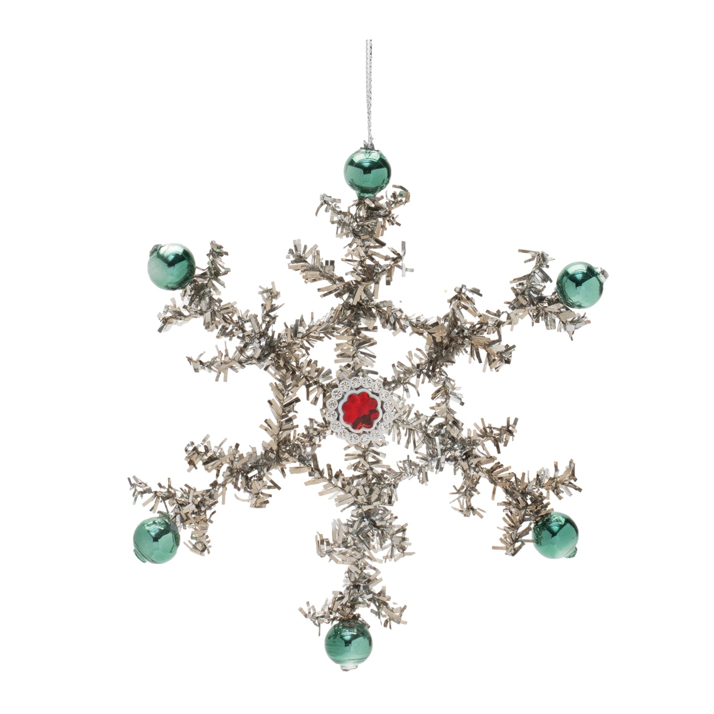 Tinsel Snowflake Ornaments