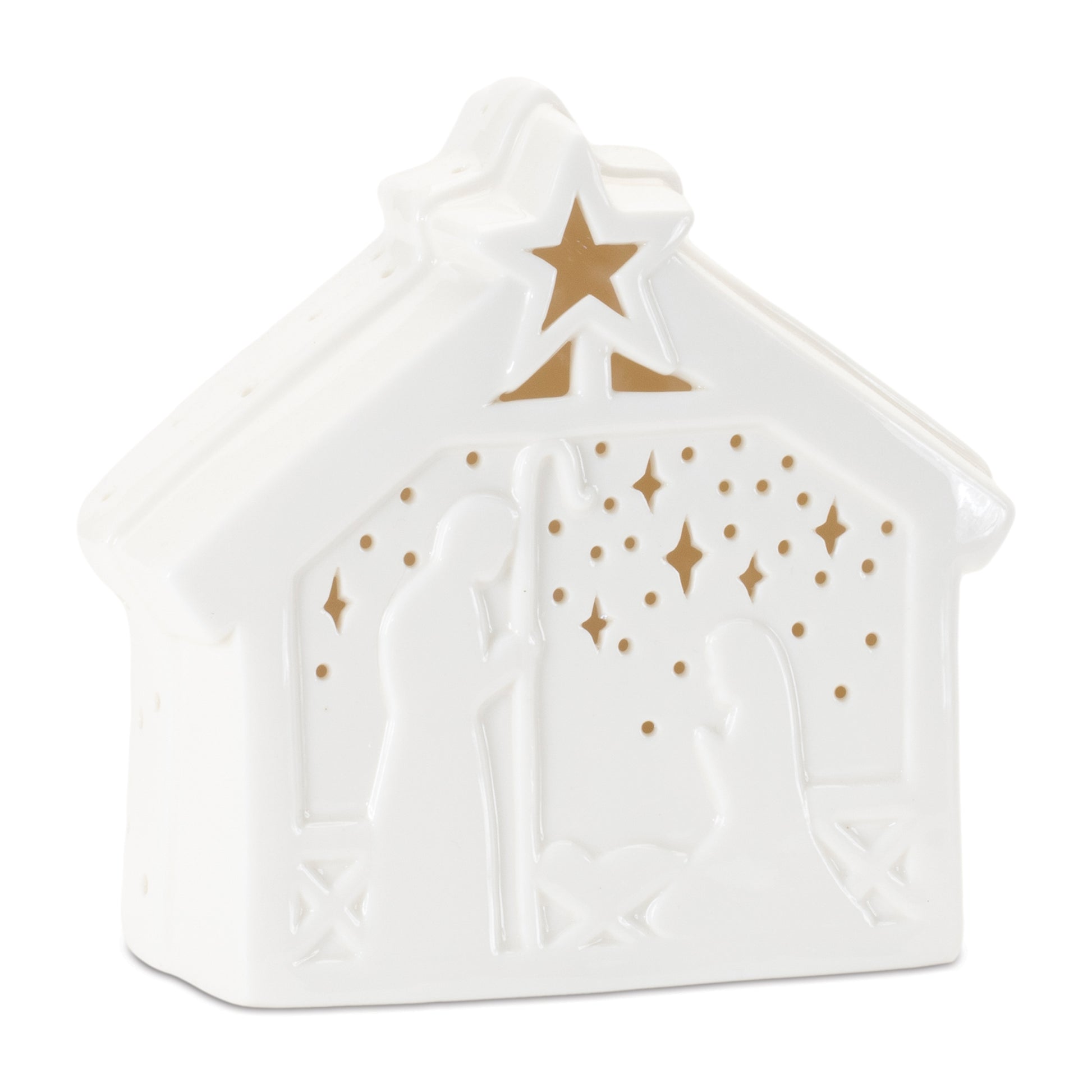 LED Ceramic Nativity