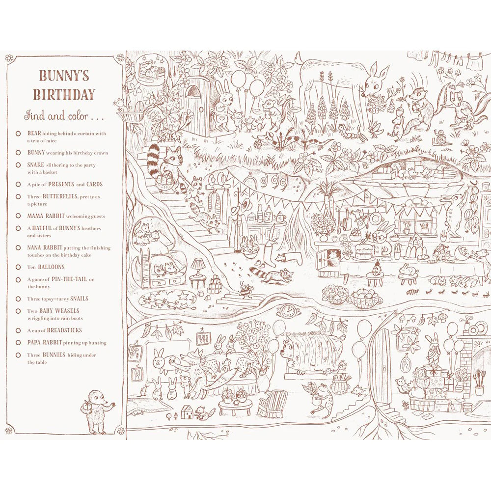 Brown Bear Wood: A Search-and-Find Coloring Book