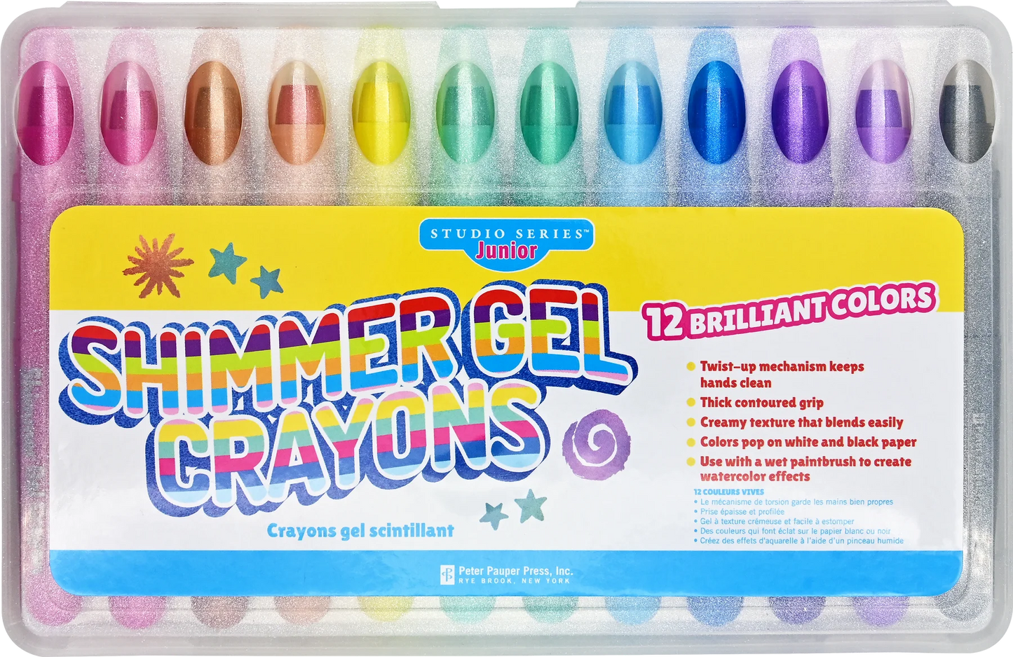 Studio Series Junior Shimmer Gel Crayons (set of 12)