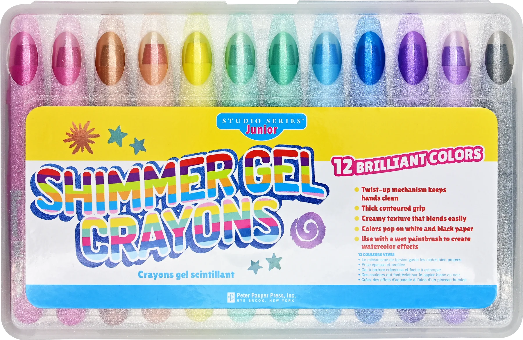 Studio Series Junior Shimmer Gel Crayons (set of 12)