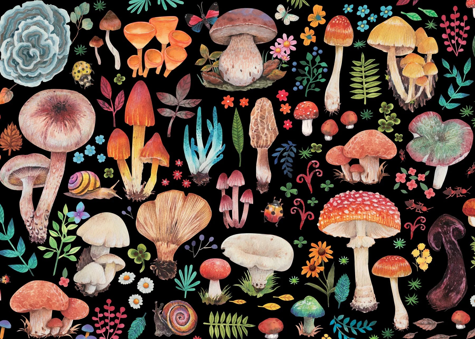  Mushrooms 1000 Piece Jigsaw Puzzle