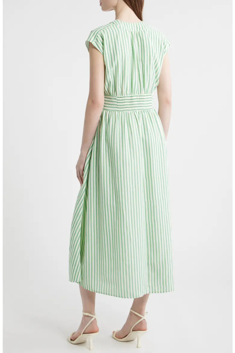 Zoe And Claire Stripe Fit & Flare Midi Dress