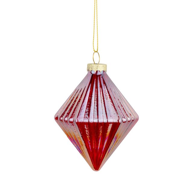 Molded Glass Diamond Shape Ornament