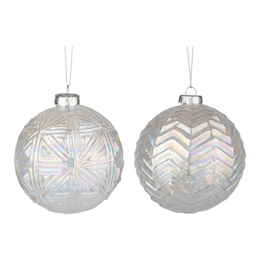 Molded Iridescent Glass Ornaments