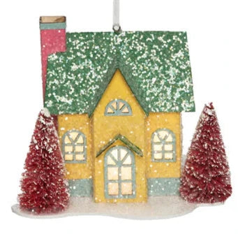 Boho Christmas Houses Ornament