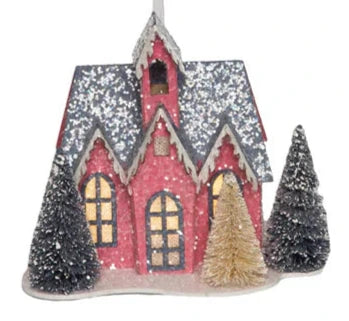 Boho Christmas Houses Ornament