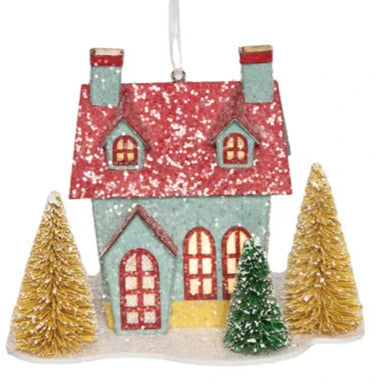 Boho Christmas Houses Ornament