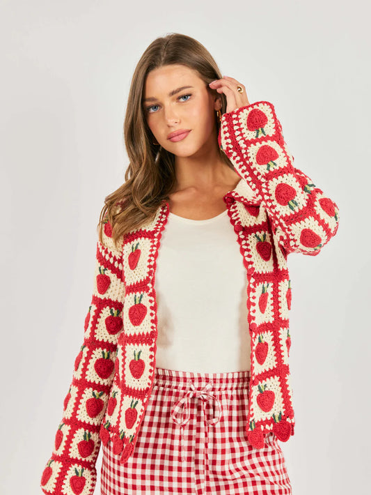 Sadie & Sage Berrylicious Crochet Cardi