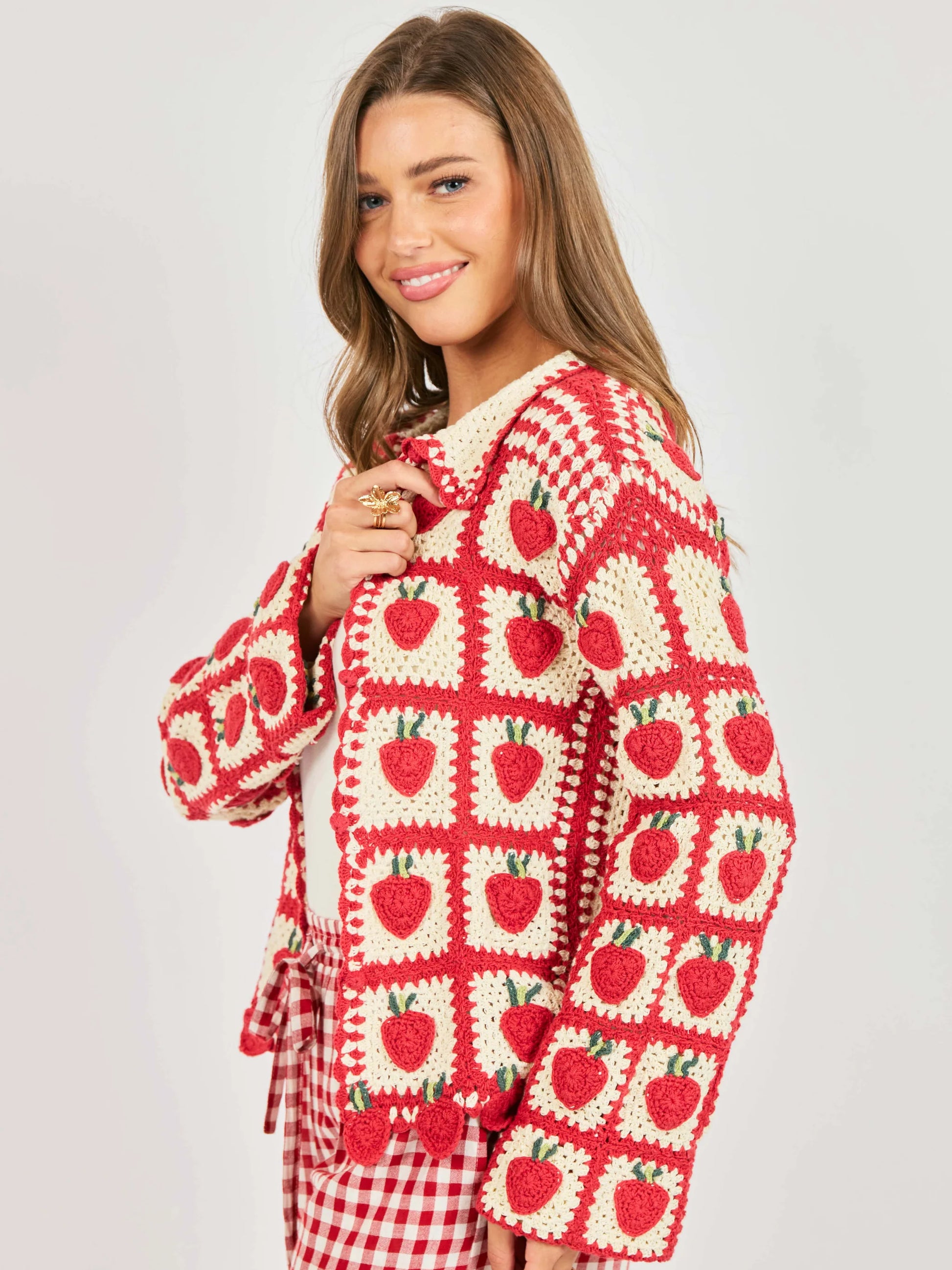 Sadie & Sage Berrylicious Crochet Cardi