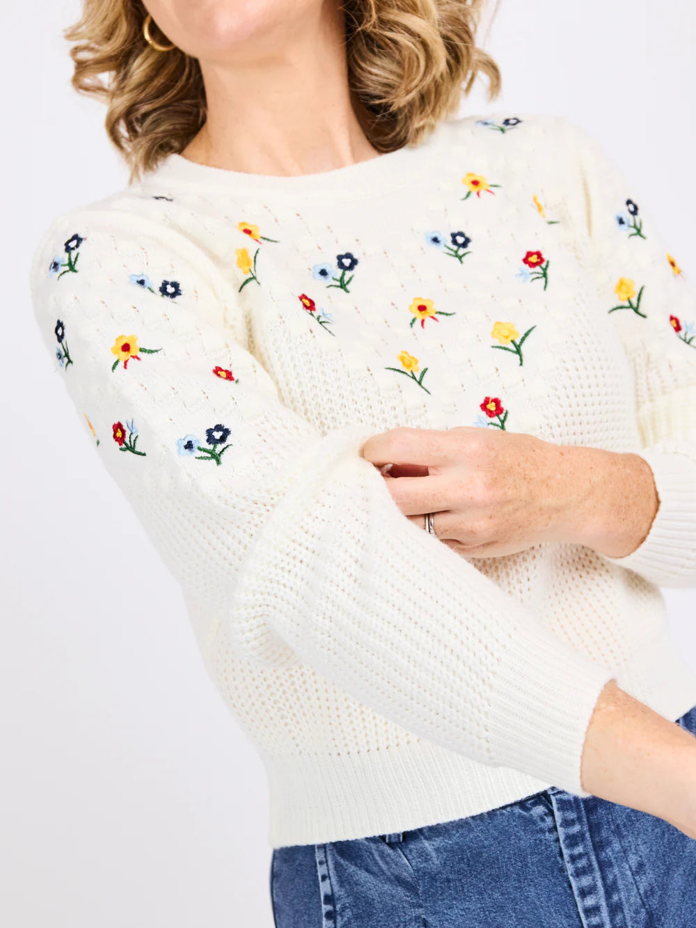 Sadie & Sage Bettie Embroidered Sweater