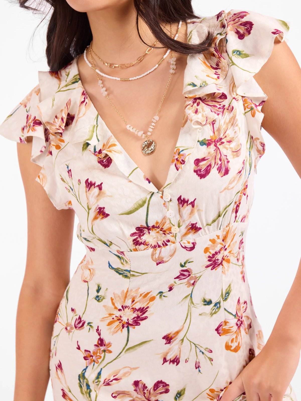 Sadie & Sage Earth Song Ruffle Midi Dress