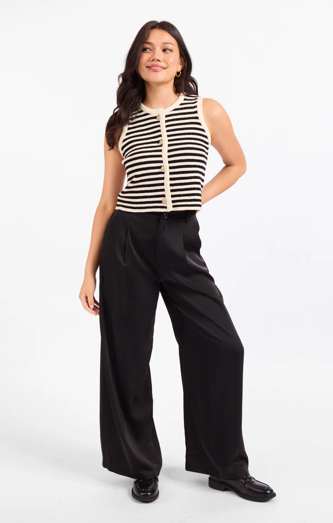 Sadie & Sage Manon Stripe Sweater Vest