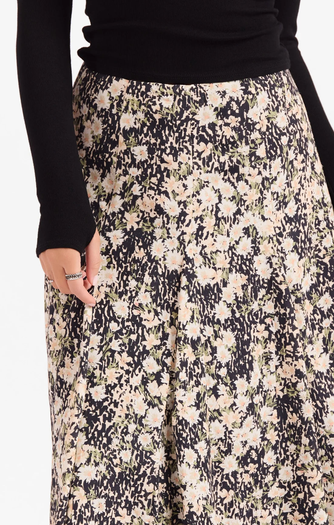 Sadie & Sage Painted Fields Midi Skirt