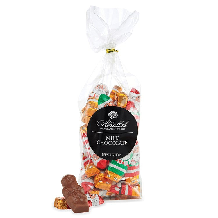 Abdallah Candies Miniature Foiled Milk Chocolate Santas