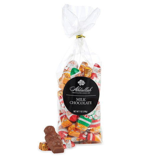 Abdallah Candies Miniature Foiled Milk Chocolate Santas
