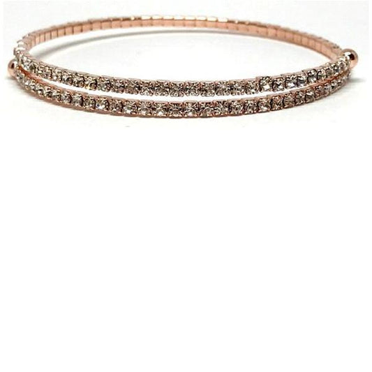 Rose Gold Crystal Wrap Bracelet