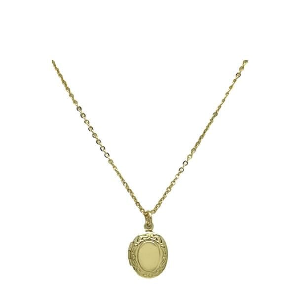 Small Charm Necklace: Oval Locket