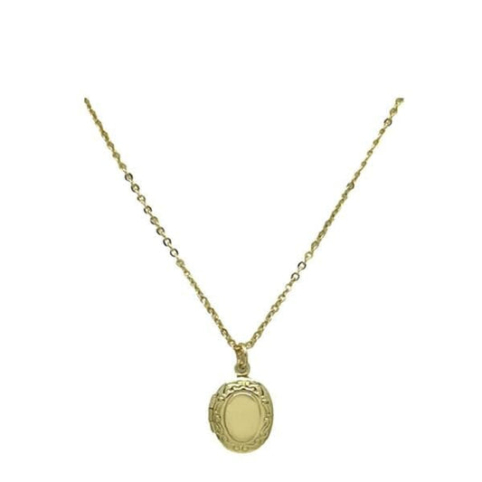 Small Charm Necklace: Oval Locket