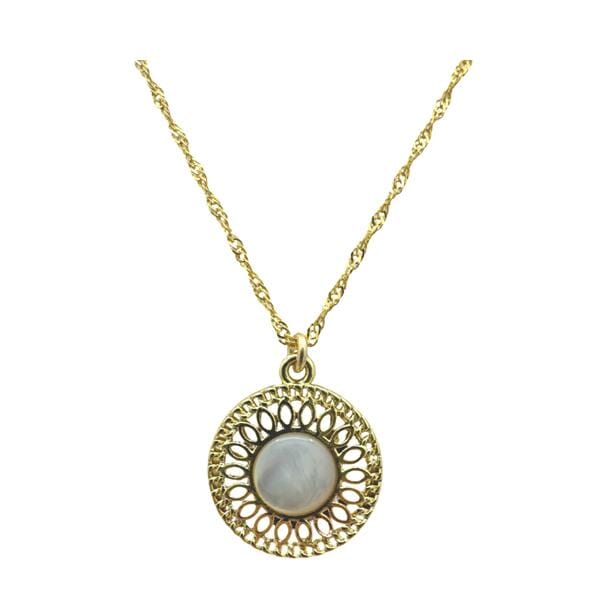 Lattice Work and Mother of Pearl Pendant