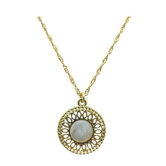 Lattice Work and Mother of Pearl Pendant