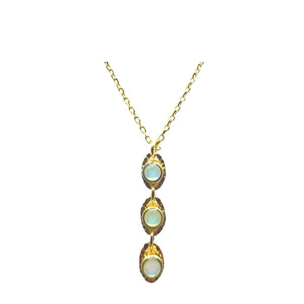 Three Drop Opalite Link Necklace