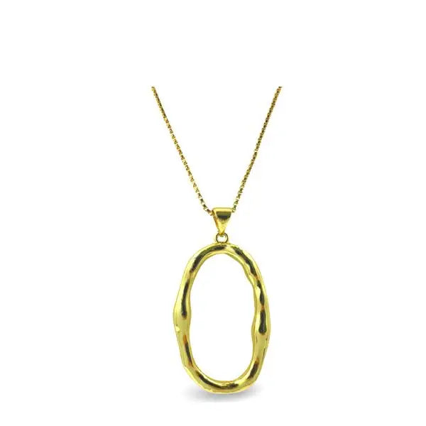 Athena Designs Oval Pendant Necklace