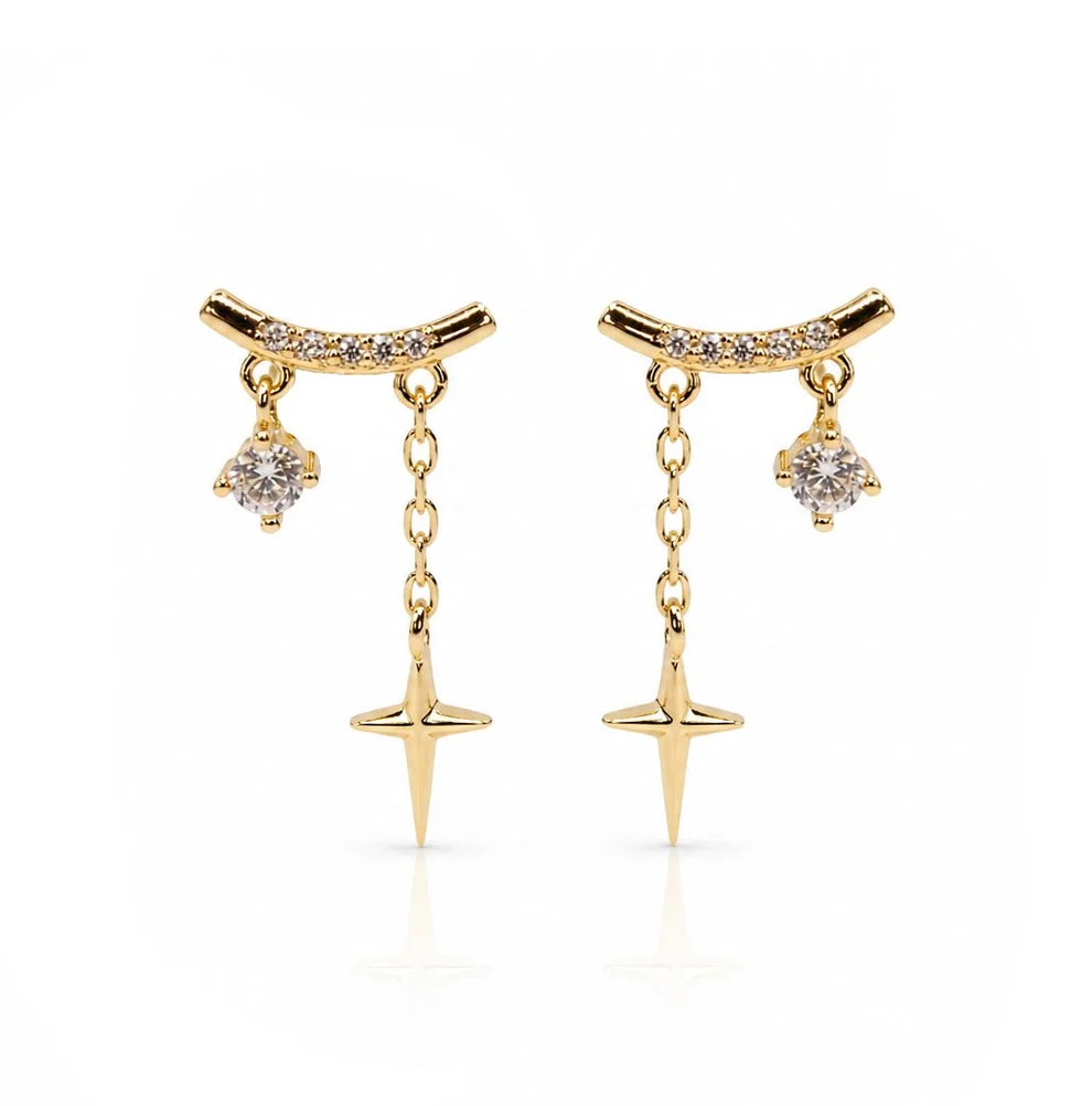 Athena Designs Star Drops Studs