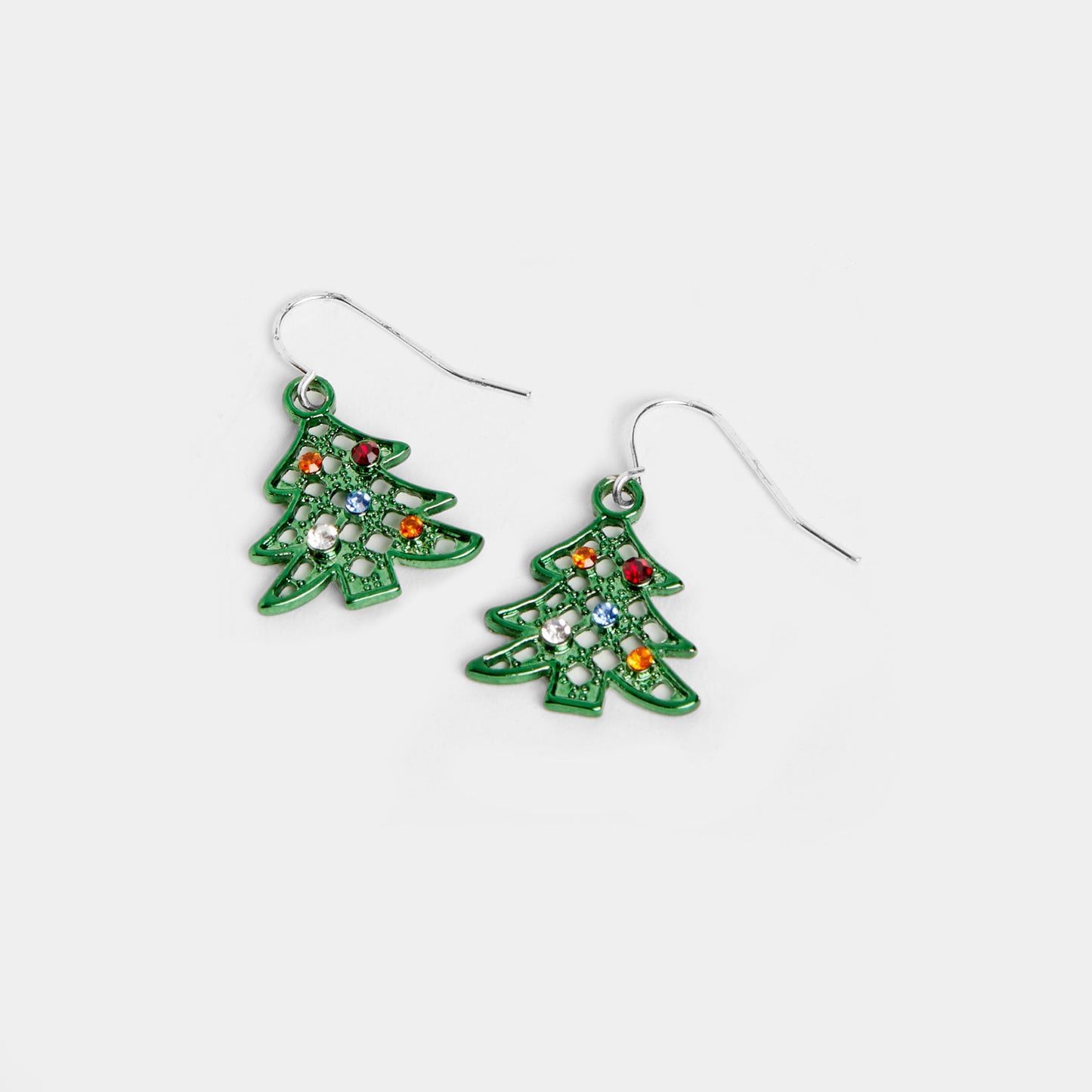 Bedazzled Christmas Tree Earrings