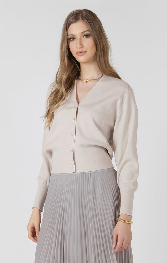 Black Tape Clean Button Front Cardigan