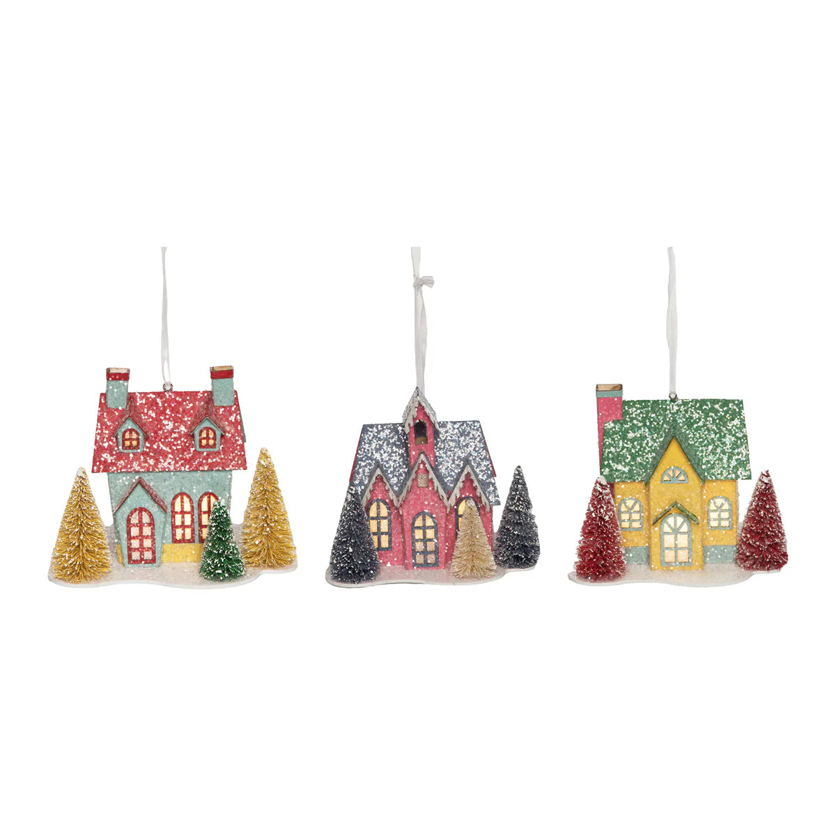 Boho Christmas Houses Ornament