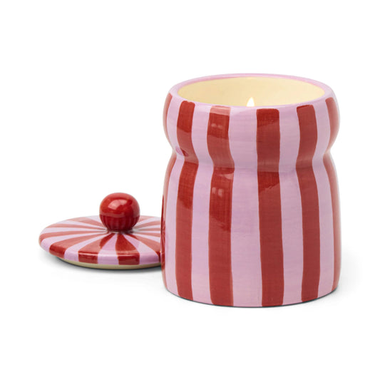 Cabana Red & Pink Candle - Pink Peppermint