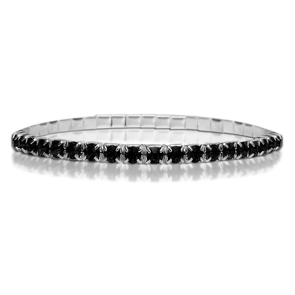 Crystal Tennis Bracelets Black