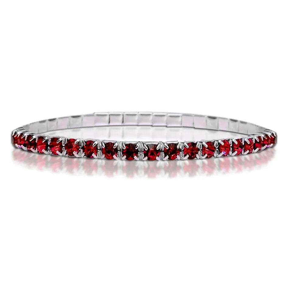 Crystal Tennis Bracelets Garnet