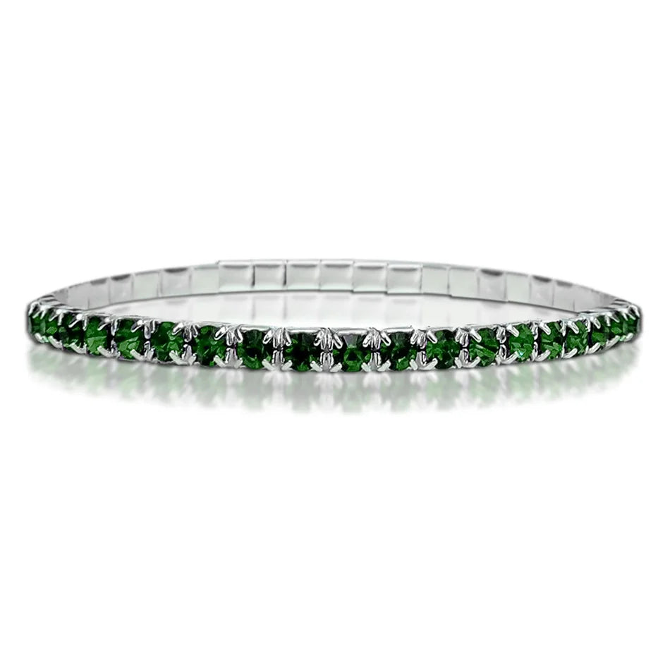 Crystal Tennis Bracelets Emerald