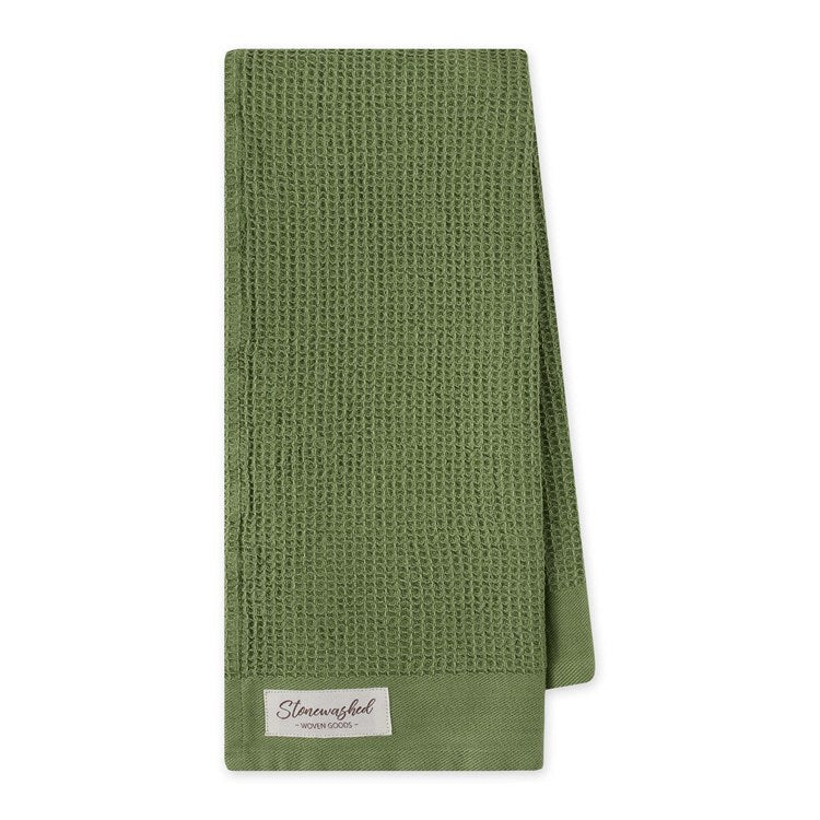 Emma Downtown Washed Waffle Dishtowel - Thumbnail 2