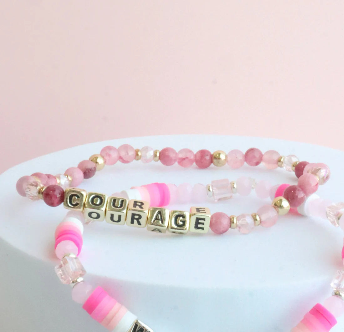 Courage Colorful Words Bracelet