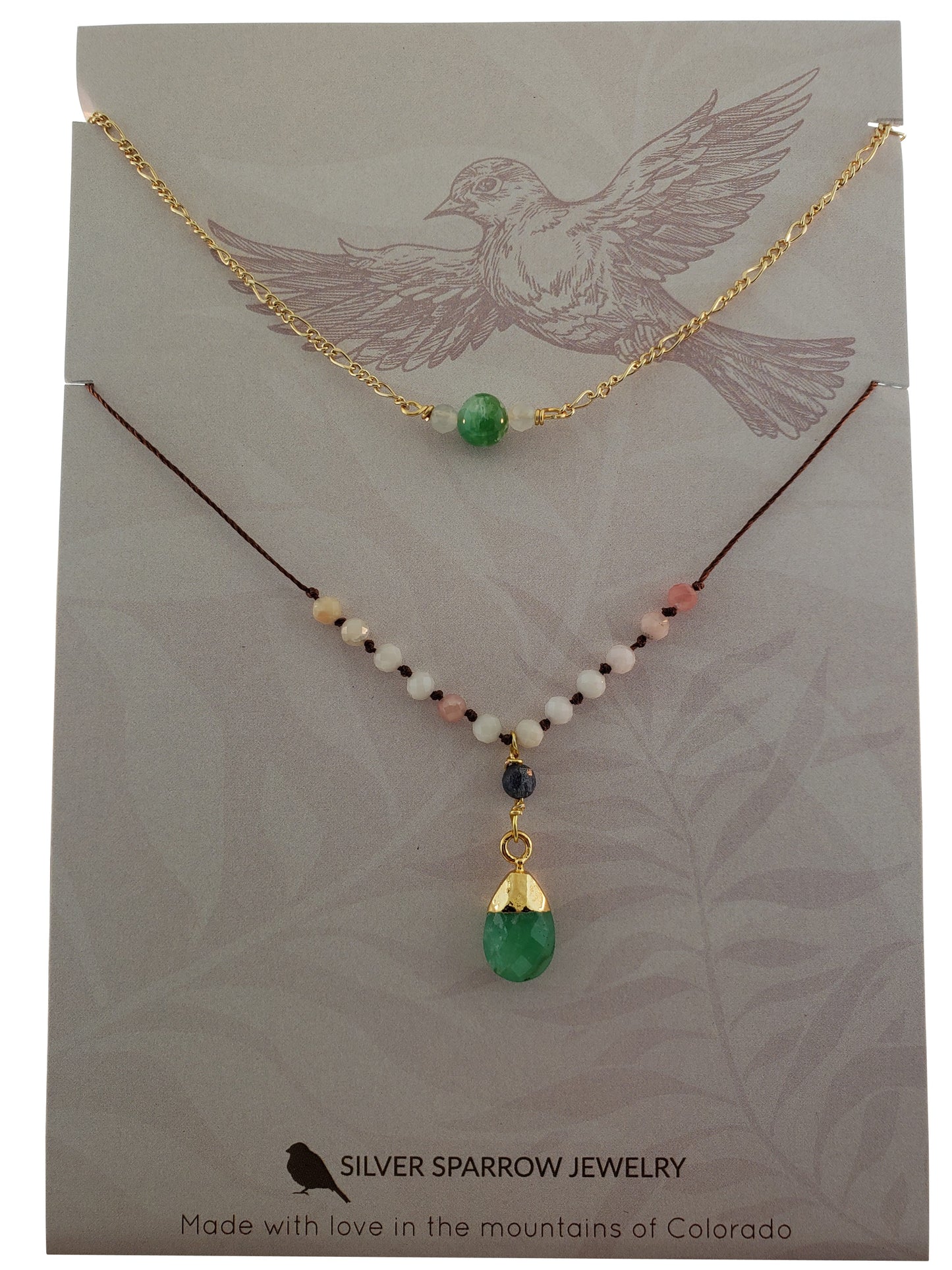 Drop Chrysoprase Necklace