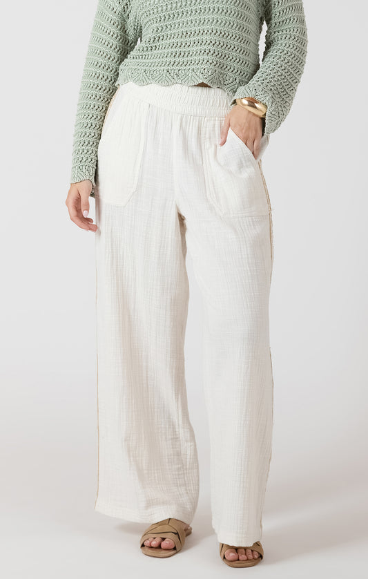 Dex Crochet Trim Wide Leg Pant
