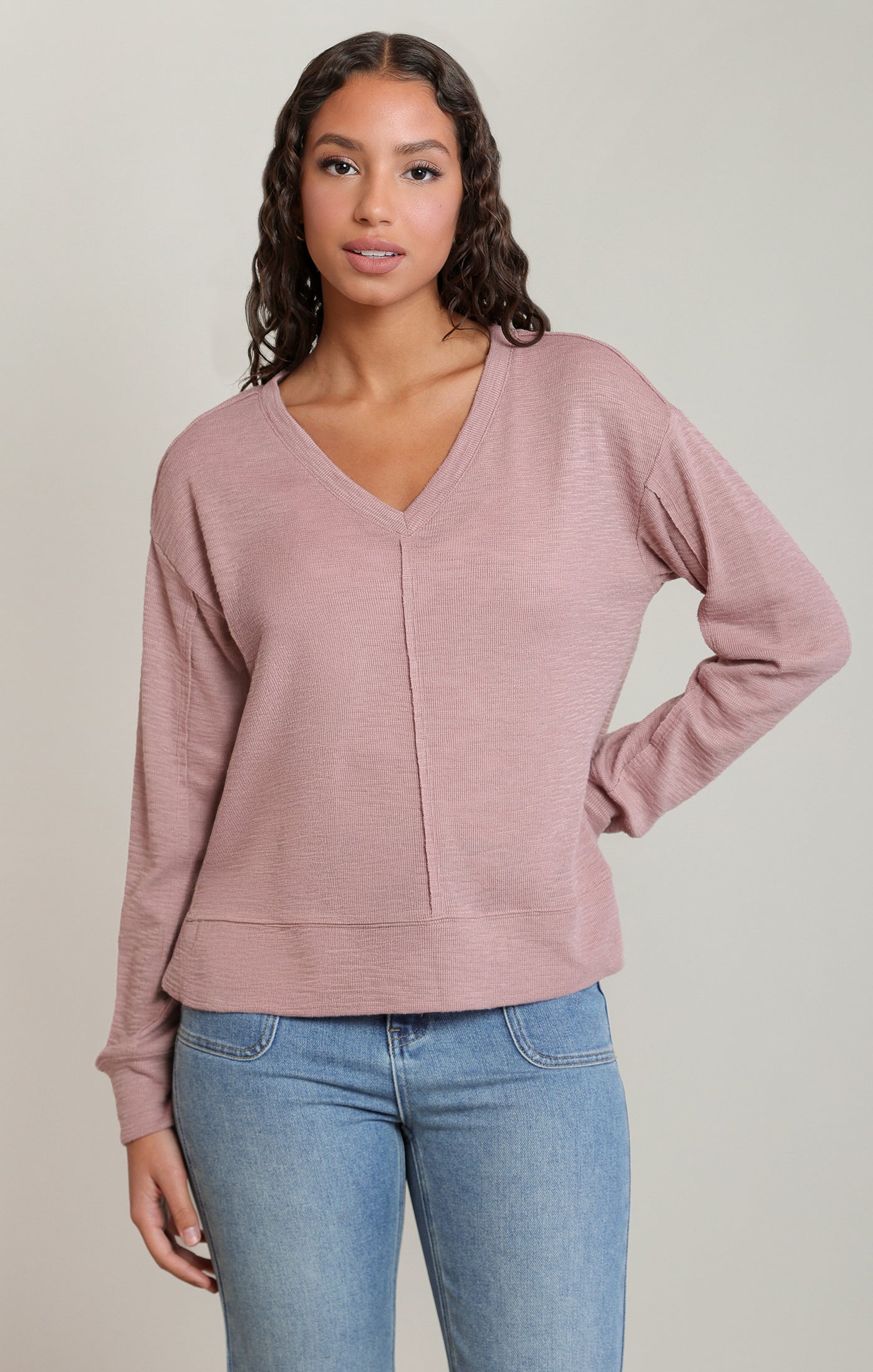 Dex V-Neck Knit Top