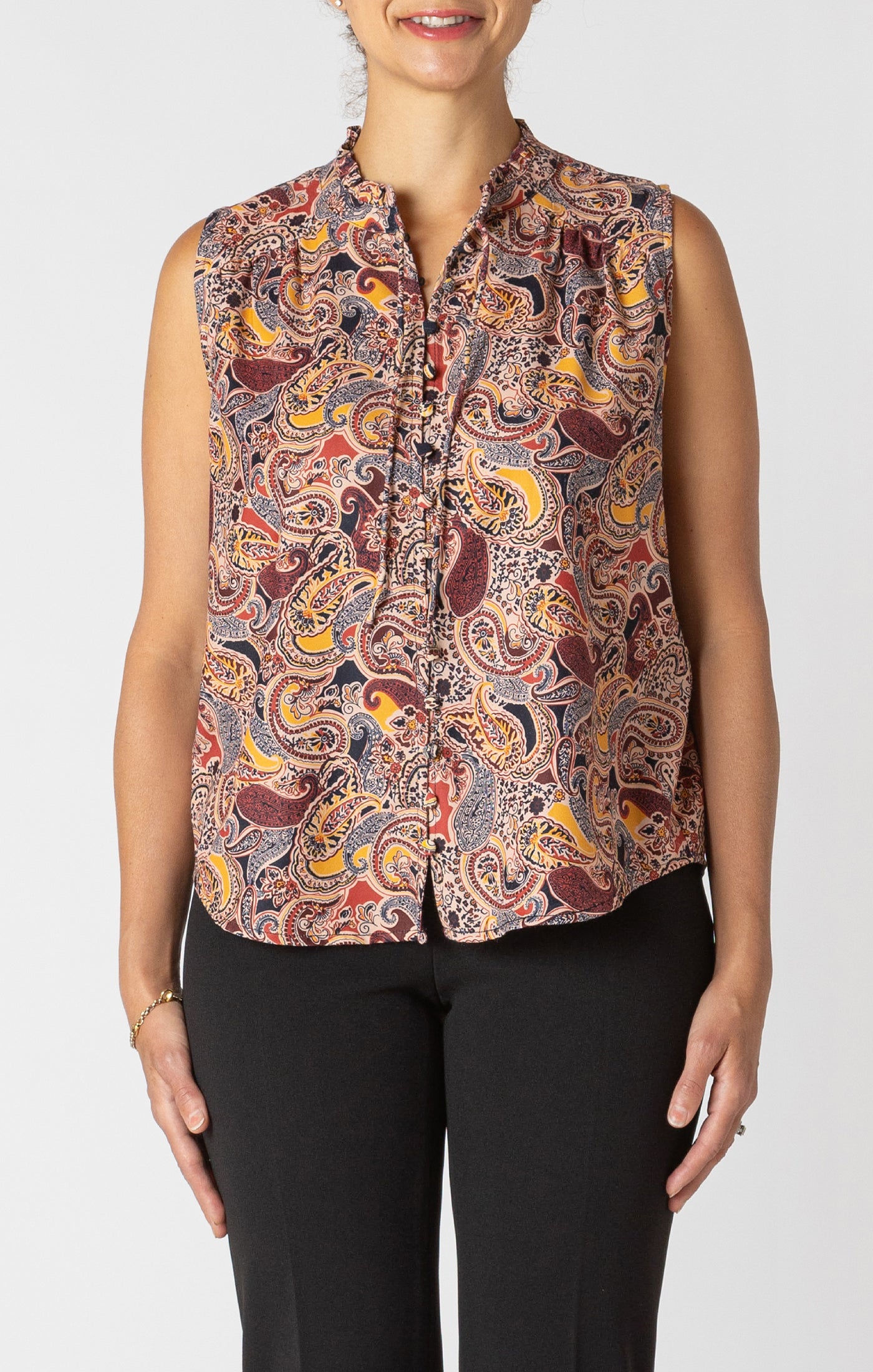 Dex Harvest Paisley Wrap Blouse