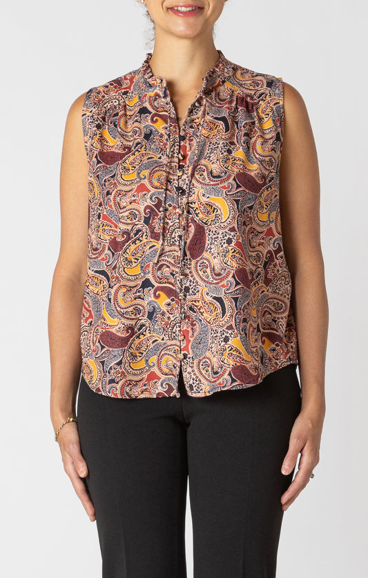 Dex Harvest Paisley Wrap Blouse